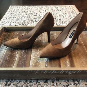 Nine West Brown Suede Flax Pumps